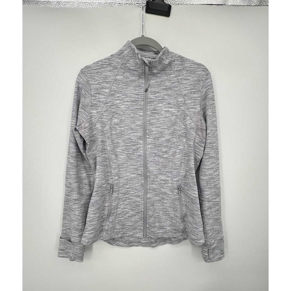 Lululemon Womens Define Jacket Size 12 Wee Are From Space Ice Grey Alpine White